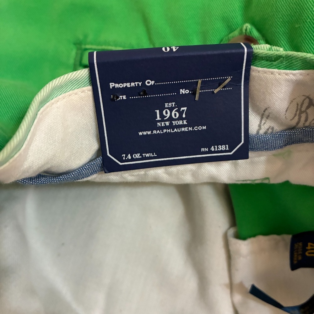 NWD Polo Ralph Lauren Bedford Chino Shorts Mens Size 40 Twill Shark AOP Preppy - Picture 4 of 12